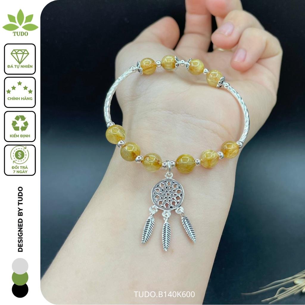 Vòng Tay Nữ Đẹp - Vòng Phong Thủy Mệnh Kim Thổ TUDO B140K600 VCBTATV Charm Dreamcatcher