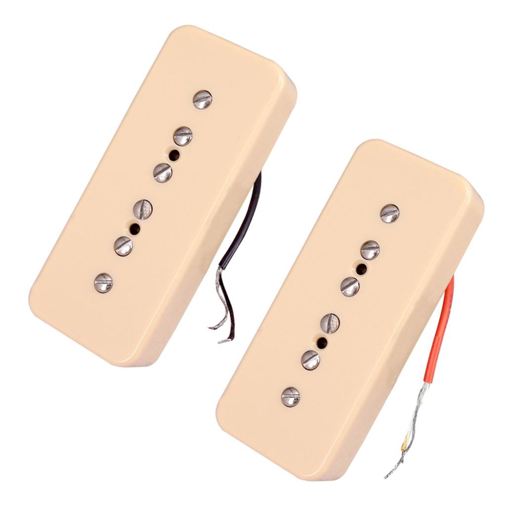 2x P90 Neck&Bridge Humbucker Pickups for LP EPI Electric Guitar Replacement