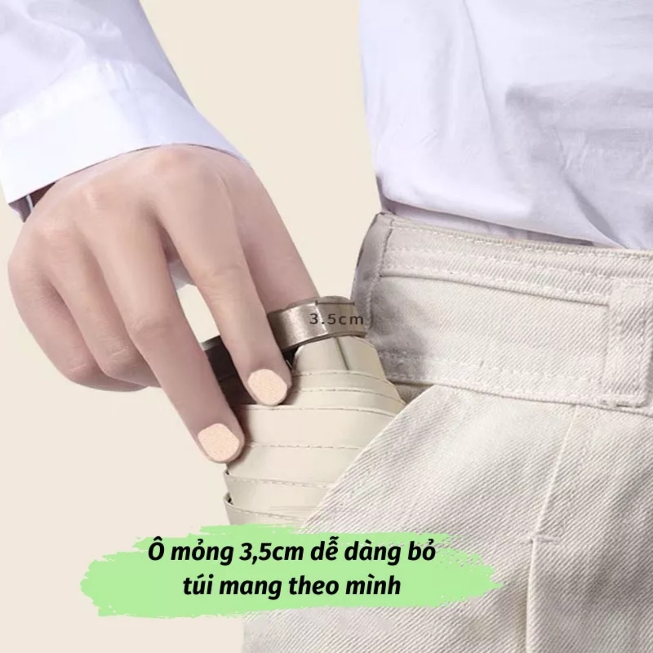 Dù Mini Gấp Gọn UPF50+ 2 Lớp Chống UV Tia Cực Tím - Hàng Chính Hãng MINIIN
