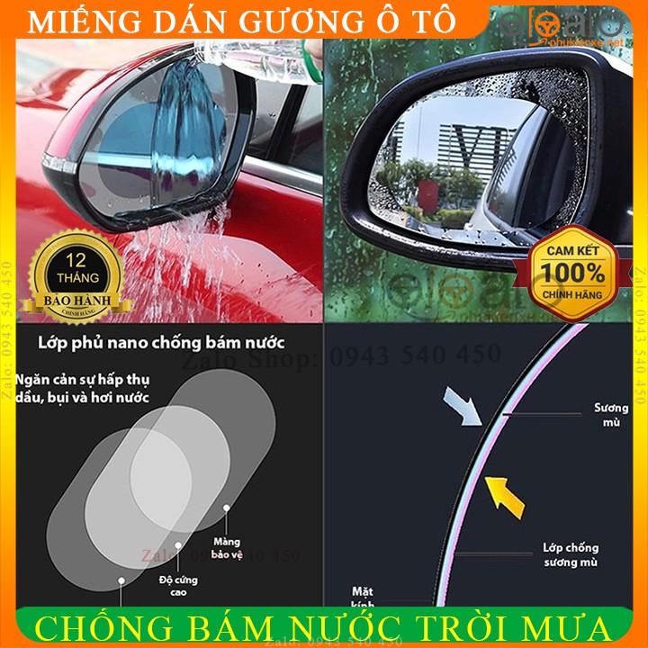 Bộ 4 Miếng Dán Gương Kính Ô Tô Xe Hơi Chống Bám Nước CAO CẤP