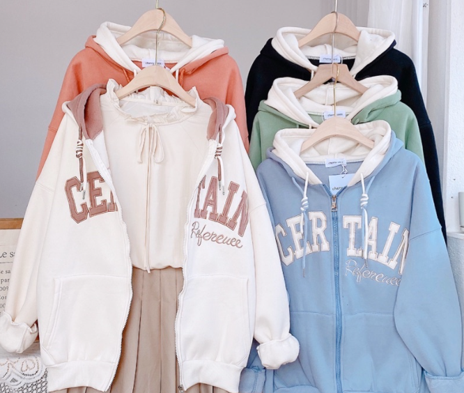 Áo khoác nỉ CERTAIN kéo khóa (ảnh thật), Áo Khoác hoodie Mũ Nỉ CERTAIN from rộng unisex ulzzang phong cách hàn quốc, Áo khoác nỉ, áo kiểu dáng hoodie form rộng cho nam nữ in chữ đẹp