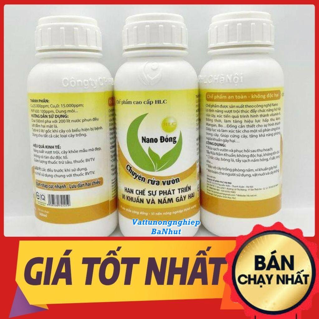 NANO ĐỒNG Rửa Vườn HLC 500ml - Xử Lý Đất Trồng, Xử Lý Giá Thể Trồng Cây, Tẩy Rửa Rong Rêu, Nấm, Vi Khuẩn