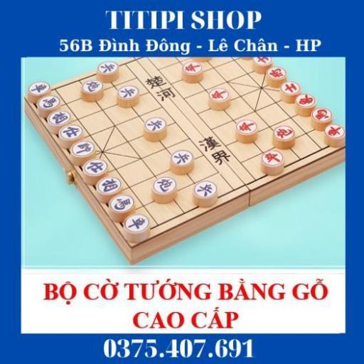 Bàn cờ tướng bằng gỗ tự nhiên - Rèn luyện tính tập trung, có hộp đựng tiện lợi