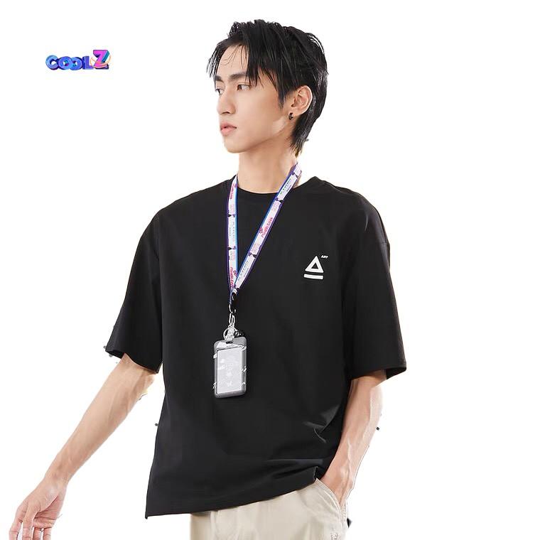 Áo thun tay lỡ.Logo Tam Giác. CoolZ phông Unisex nam nữ Cotton oversize form rộng CZ067