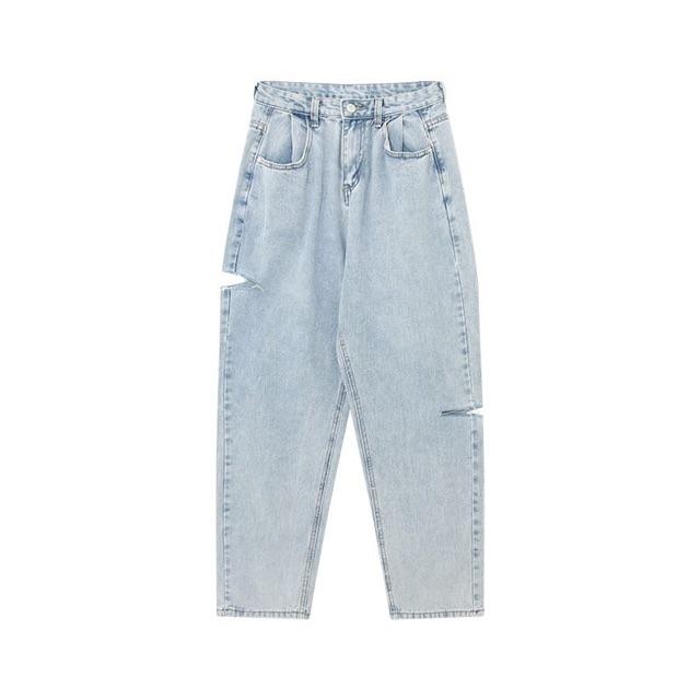 Quần Jeans Baggy Dáng Rách Cạnh 2020