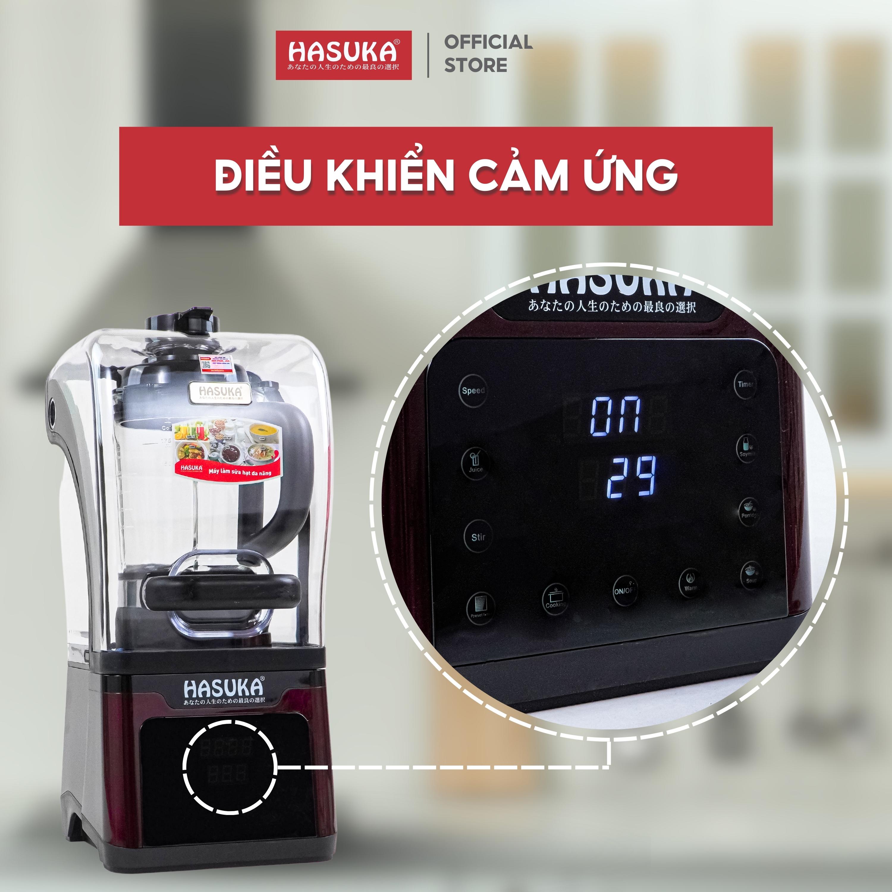 Máy làm sữa hạt HASUKA HSK-756 dung tích 1.75L, công suất 800-1000W- menu nấu tự động chống tràn và ngắt điện an toàn - HÀNG CHÍNH HÃNG