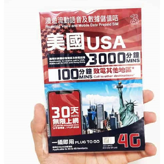 Sim du lịch Mỹ 30 ngày – 8GB & Nghe gọi - Hàng chính hãng