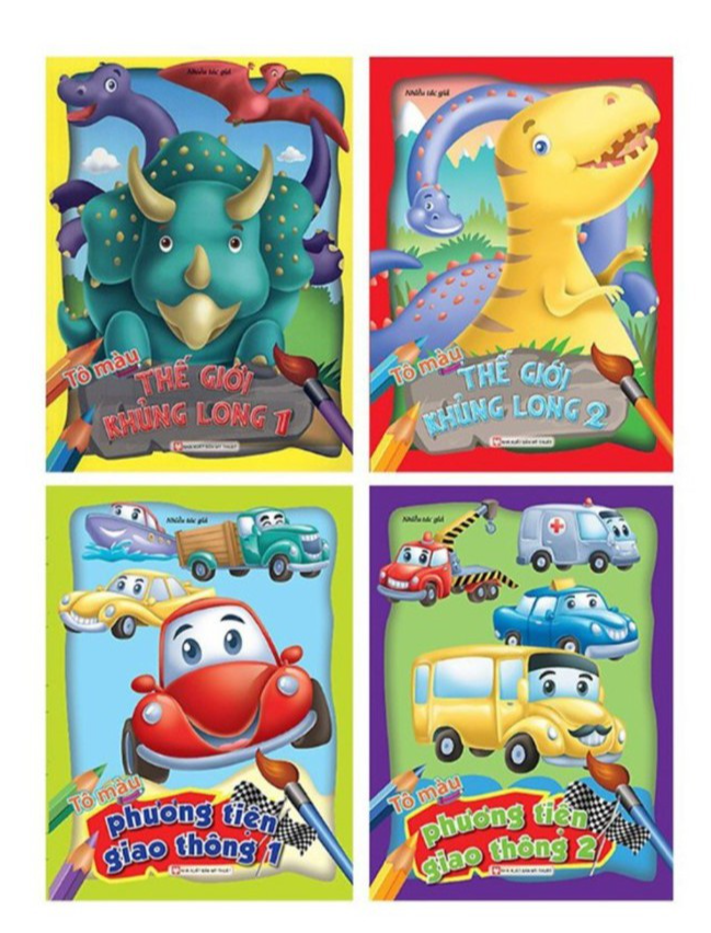 Tô màu Thế Giới Khủng Long và Phương Tiện Giao Thông - Bản Quyền