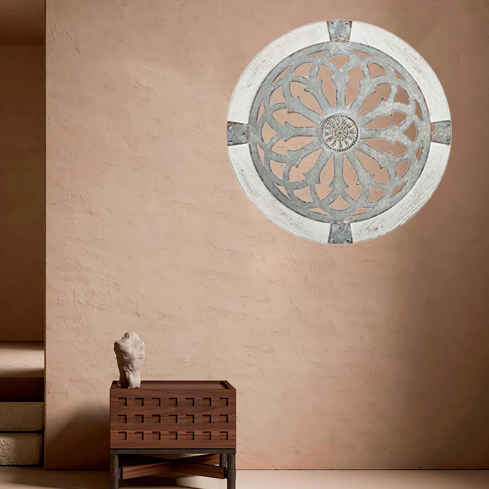 2 Pieces Round Wall Art Metal Medallions, Wall Sculpture Decor for Home