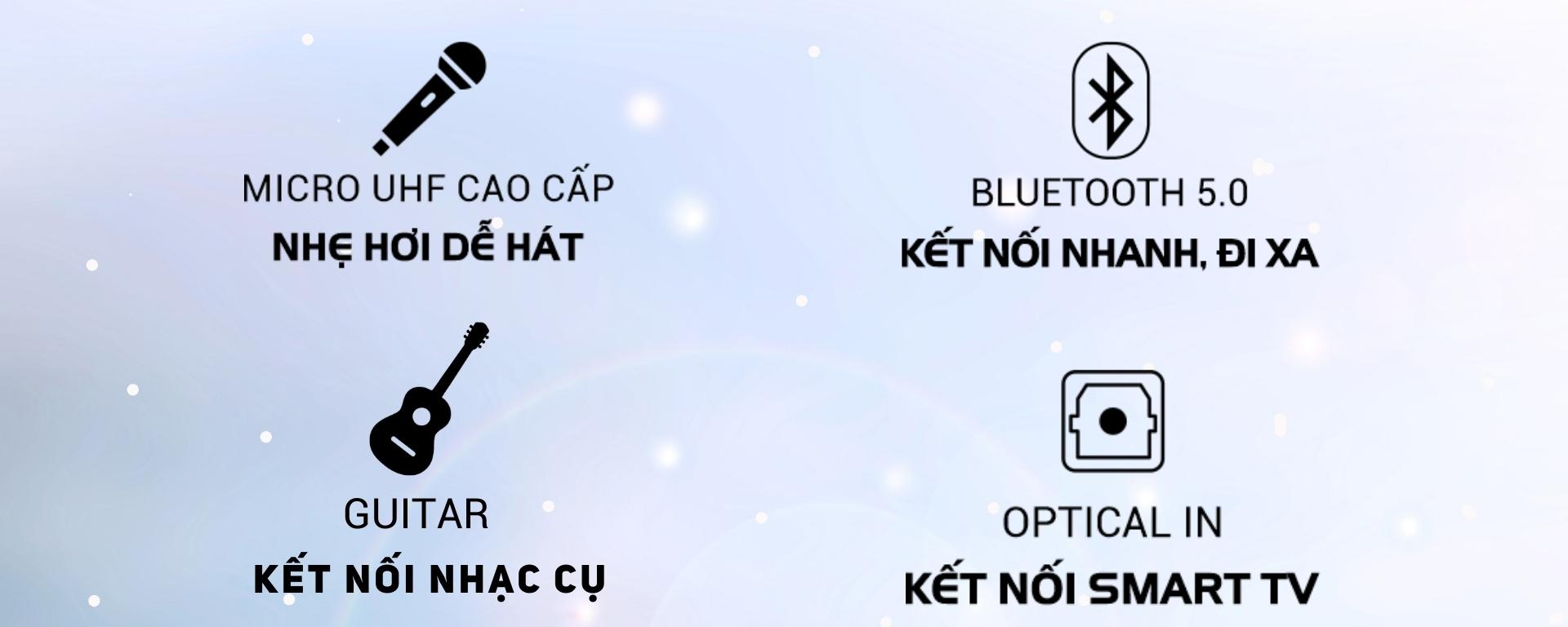 Dàn âm thanh di động xách tay ACNOS KSNET550