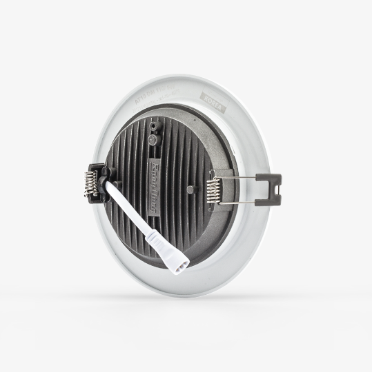 Đèn âm trần Downlight Đổi màu Viền Bạc D AT10L ĐM 110 9W