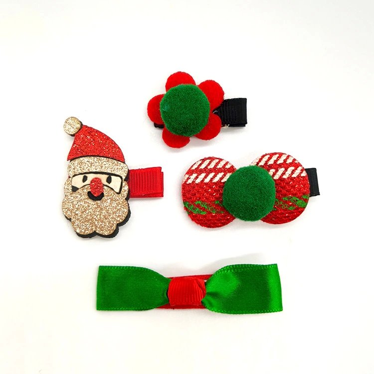 Set 4 Kẹp Tóc Mái Noel Dễ Thương Cho Bé Gái – Giao Ngẫu Nhiên