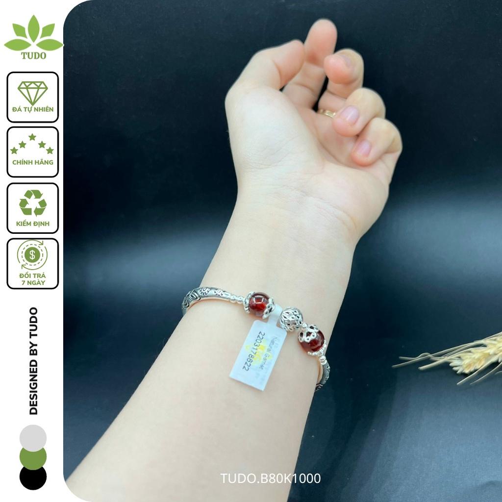 Vòng Tay Nữ Đẹp - Vòng Phong Thủy Mệnh Hỏa, Thổ TUDO VCBGARN AG925 B80K1000 Charm Dreamcatcher