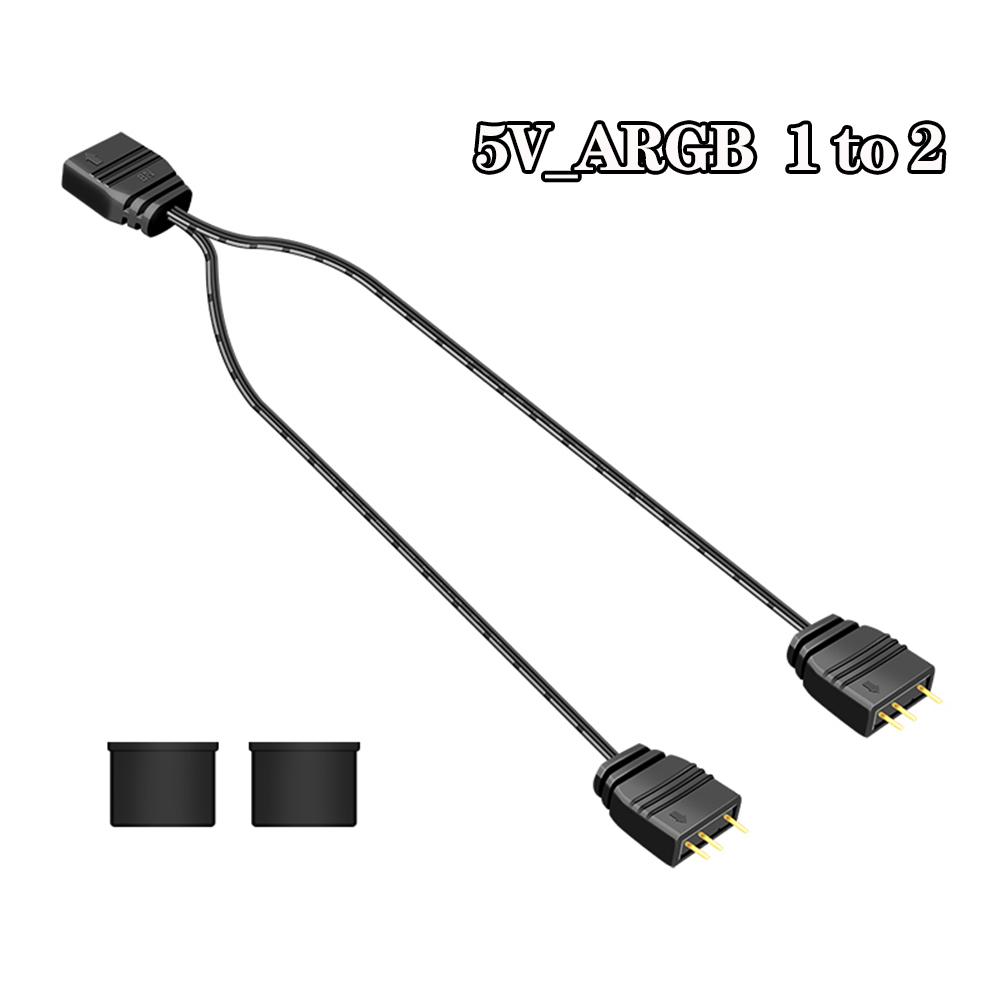 5V 3 Pin 3pin Sang SATA ARGB Mini Adapter Điều Khiển HUB Quạt Máy Tính Đèn LED Chiếu Sáng CPU Nước Làm Mát RGB cáp Điều Khiển