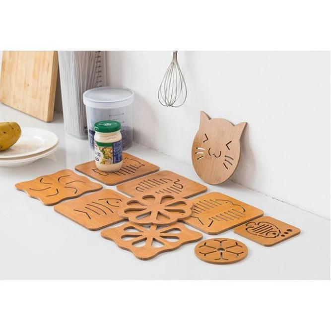 Miếng Lót Gỗ Cách Nhiệt Bàn Ăn, Nhà Bếp - Hàng Chất Lượng