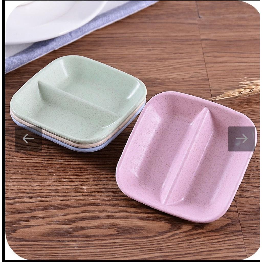 Chén Bát Đựng Gia Vị 2 Ngăn Dĩa Đựng Nước Chấm