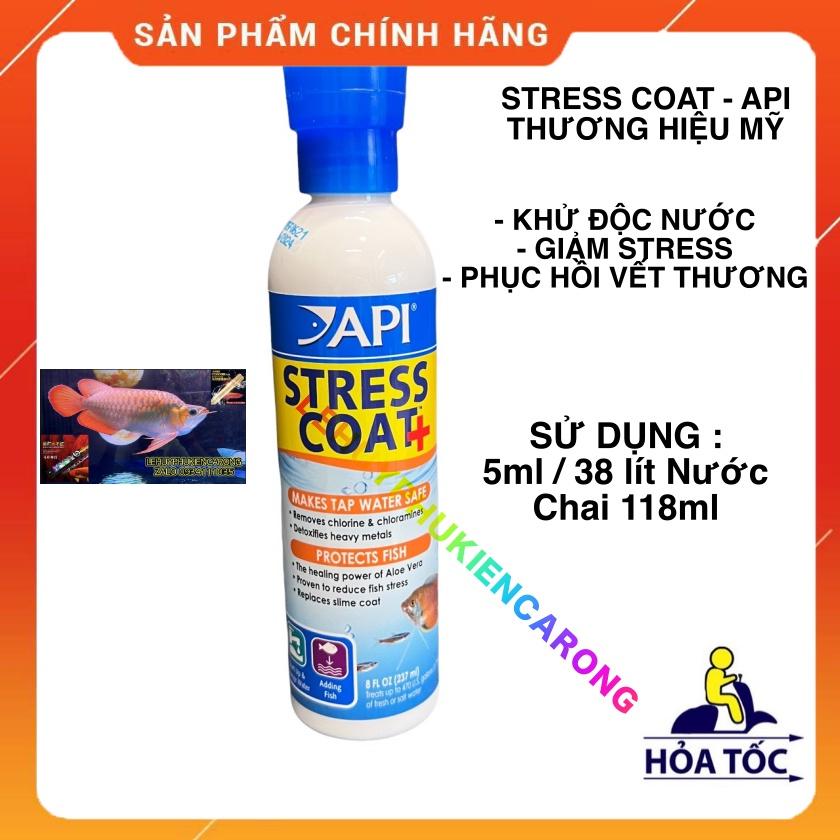 STRESS COAT Dung Dịch Khử Độc Nước, Giảm Stress Cho Cá Chai 118ml, 237ml, 473ml Chính Hãng API MỸ