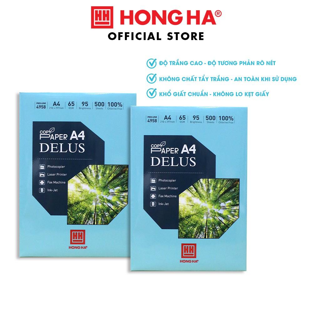 Giấy in A4 Delus Hồng Hà định lượng 65gsm - 4958