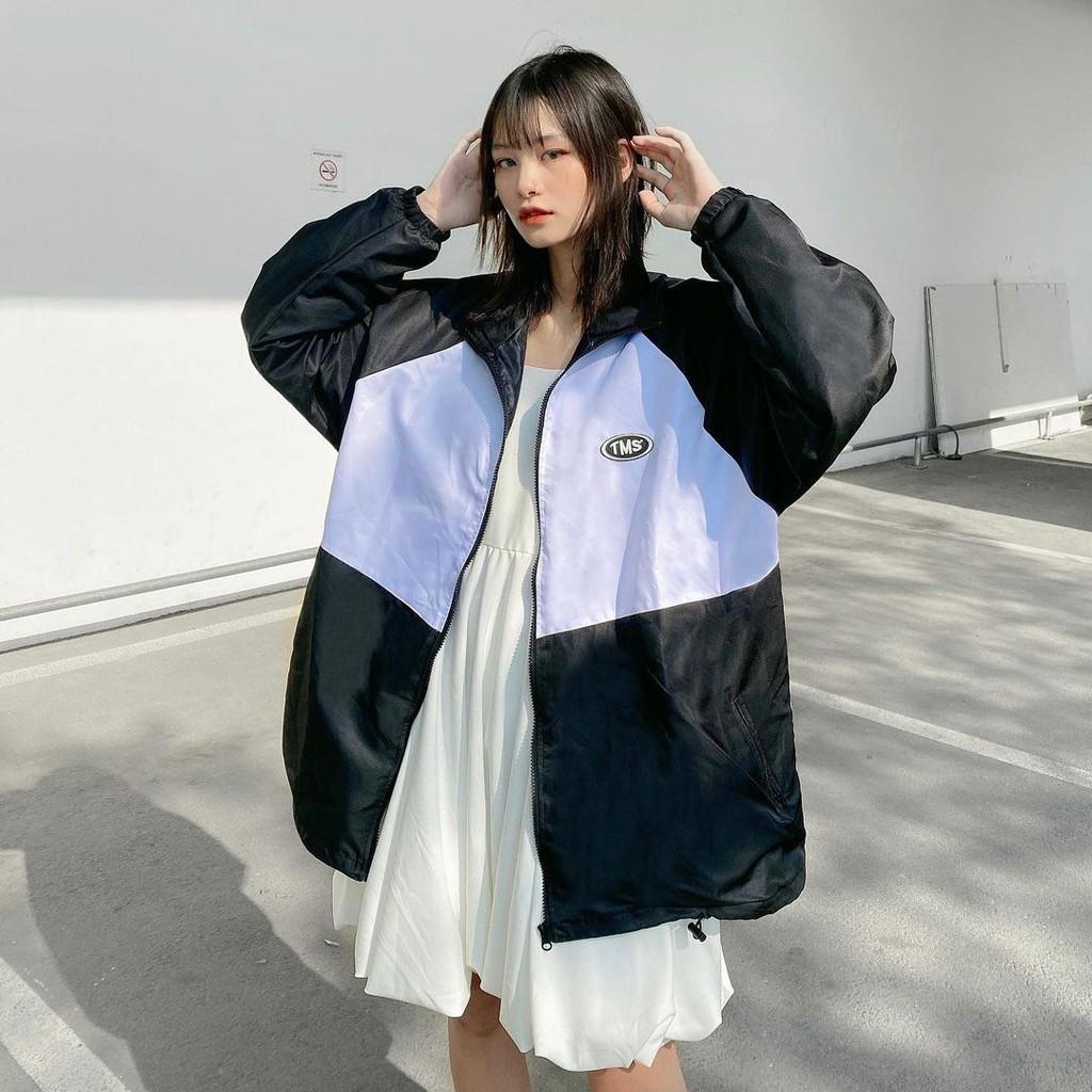 Áo Khoác Dù TMS The MIDEIDE Bomber Jacket Ulzzang Nam Nữ Unisex Form Rộng