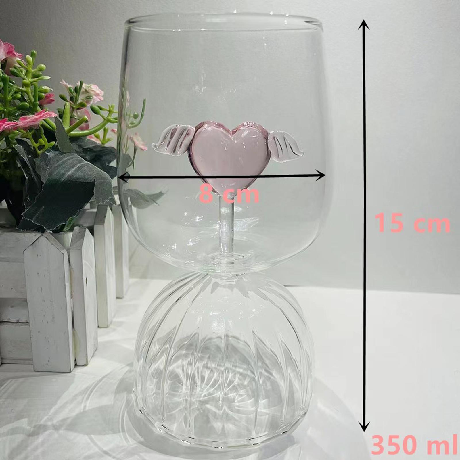 Transparent Wine Glasses Shape Statue for Christmas Birthday