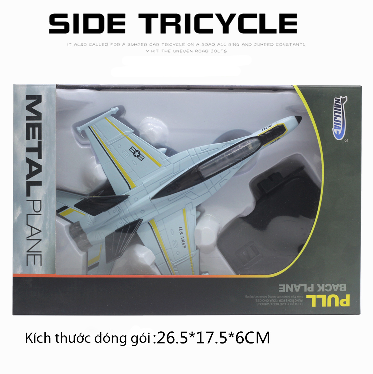 Đồ chơi mô hình máy bay chiến đấu F-18, F-35 và Su-35 có nhạc đèn KAVY-124 chạy cót vỏ hợp kim