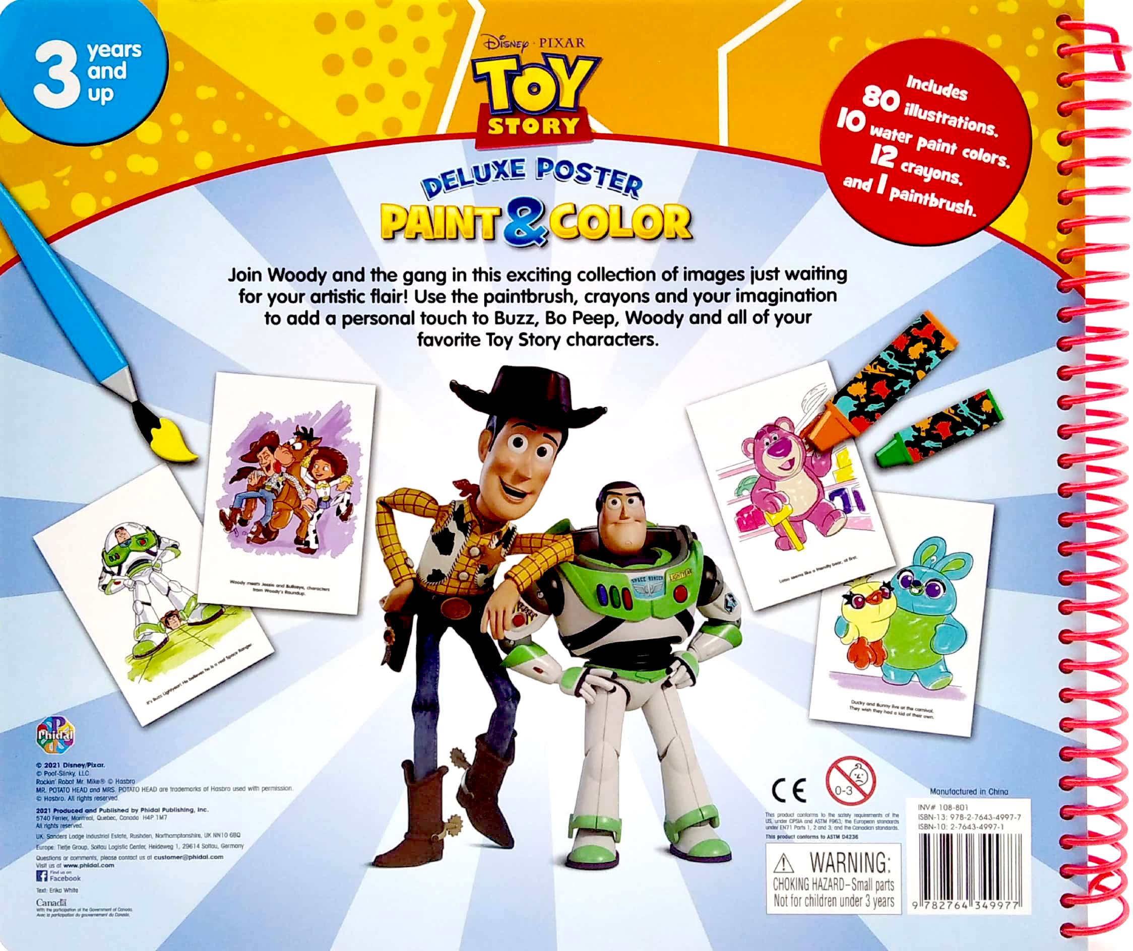 Disney Toy Story 4 Deluxe Poster Paint &amp; Color