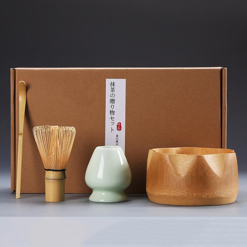 4 Cái/bộ Tre Truyền Thống Matcha Đánh Nhật Bàn Chải Chuyên Nghiệp Trà Xanh Đánh Chasen Trà Đạo Bàn Chải Máy Xay