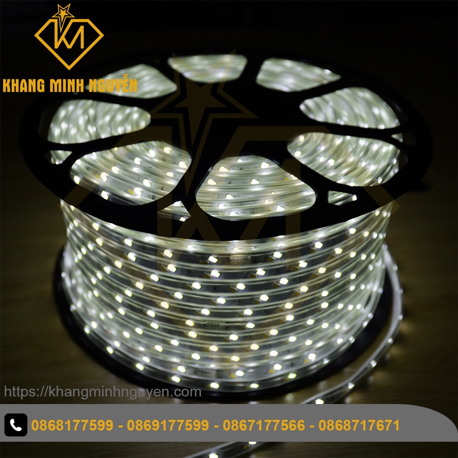 [Giá 1 mét] Led dây 220V đổi màu (Trắng)-(Vàng)-(Trung tính) - bọc chống nước - trang trí trần, quấn thân cây