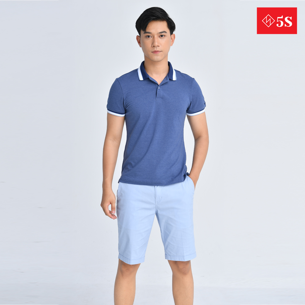 Quần Short Nam 5S (2 màu), Chất Kaki Cotton Co Giãn, Thấm Hút Tốt, Hạn Chế Nhăn (QSK21008