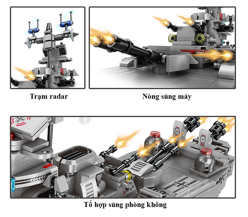 Bộ Đồ Chơi Lắp Ghép Chiến Hạm Chiến Đấu 1136 Chi Tiết, Đồ Chơi Xếp Hình Robot Chiến Đấu 1136PSC, Bộ Đồ Chơi Lắp Ráp Xếp Hình 8 In 2 - Chính Hãng BABYBOSS.