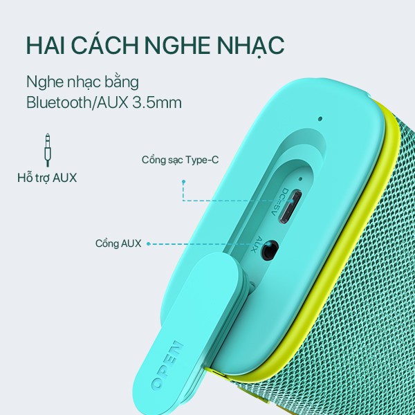 [ CÔNG SUẤT 5W ] Loa Bluetooth 5.0 MINI ACOME, Chống Nước IPX7 - Hàng Chính Hãng