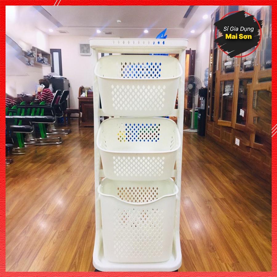 Kệ Đựng Đồ Đa Năng 3 Tầng Chất Liệu Nhựa Cao Cấp Hiện Đại Siêu Bền Có Bánh Xe Đa Chiều Tiện Lợi