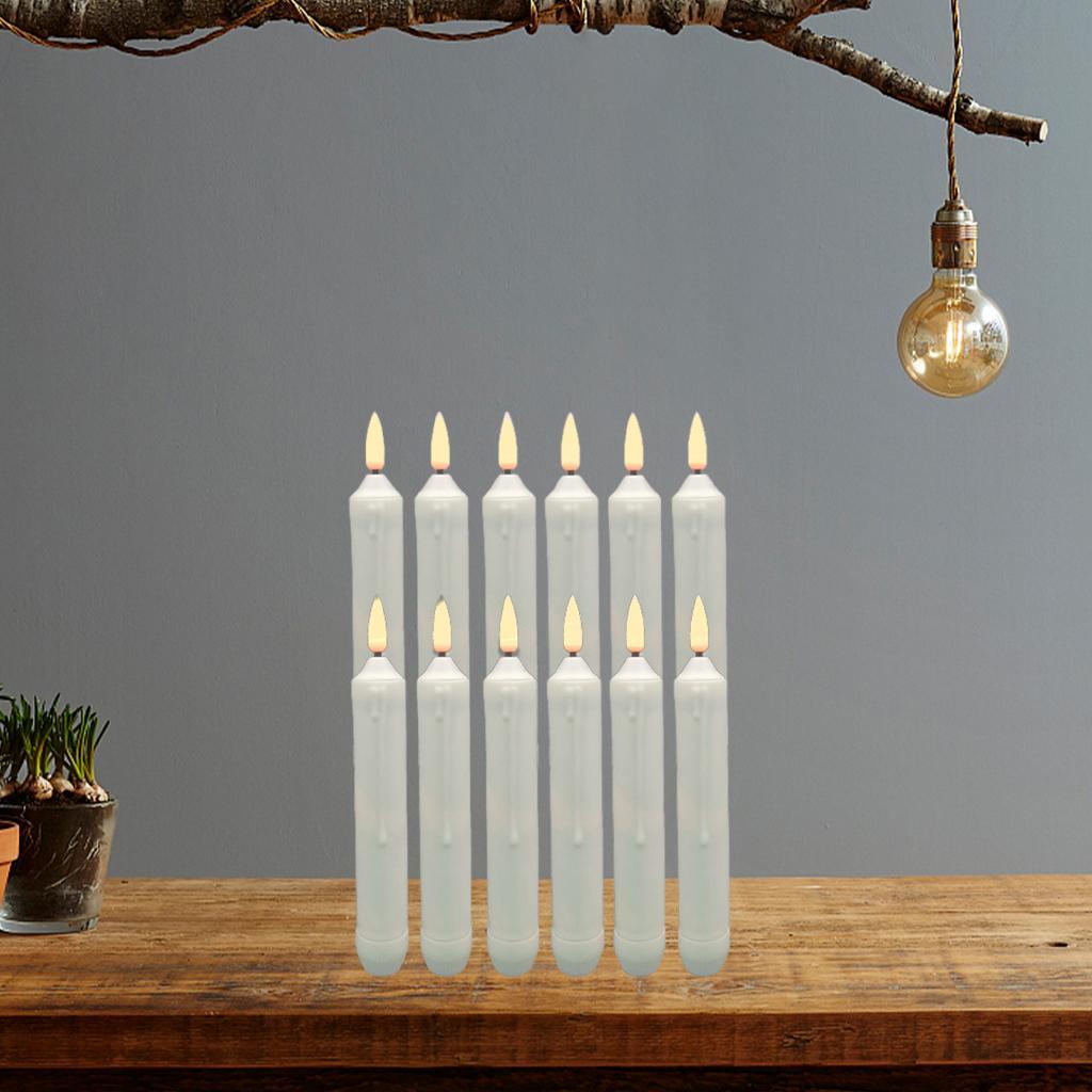 12Pcs Flameless Candles Candle Taper Candles Decorations