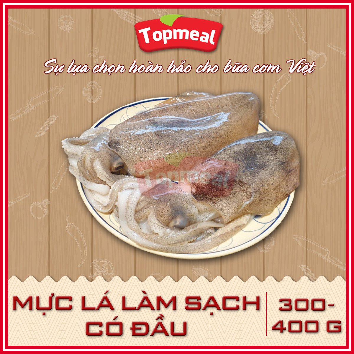 HCM - Mực lá làm sạch có đầu (300 - 400g)- Thích hợp với các món hấp, xào, rim, nướng,... - [Giao nhanh TPHCM]