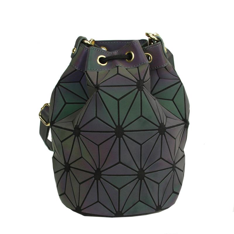 2021 Dạ Quang Nữ Đeo Vai Dây Rút Xô Túi Cho Bé Gái Hình Học Dây Xích Ví Và Túi Cầm Tay Clutch Cổ Túi Bolsa