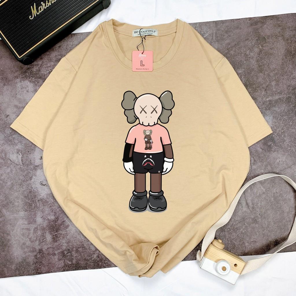 Áo thun tay ngắn Be Yourself unisex size M L XL - Gấu áo hồng