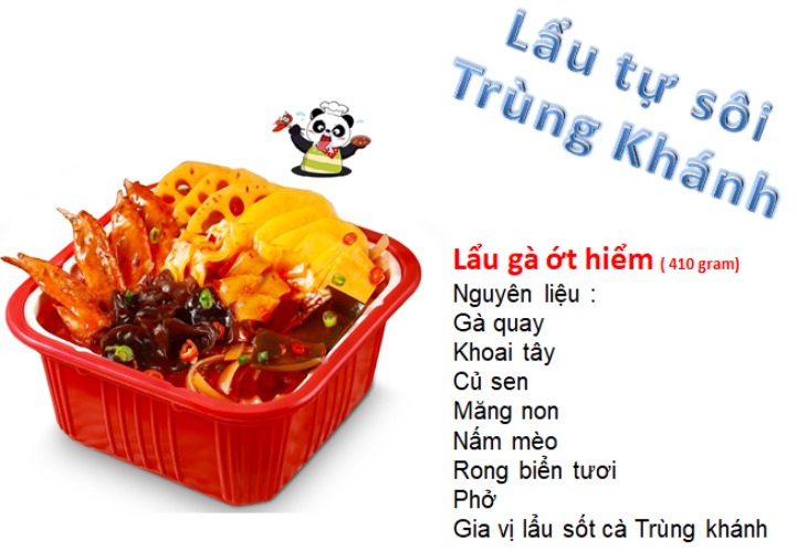 Lẩu tự sôi ( lẩu ăn liền ) - Lẩu cánh gà ớt hiểm - chính hãng 7 Leaves