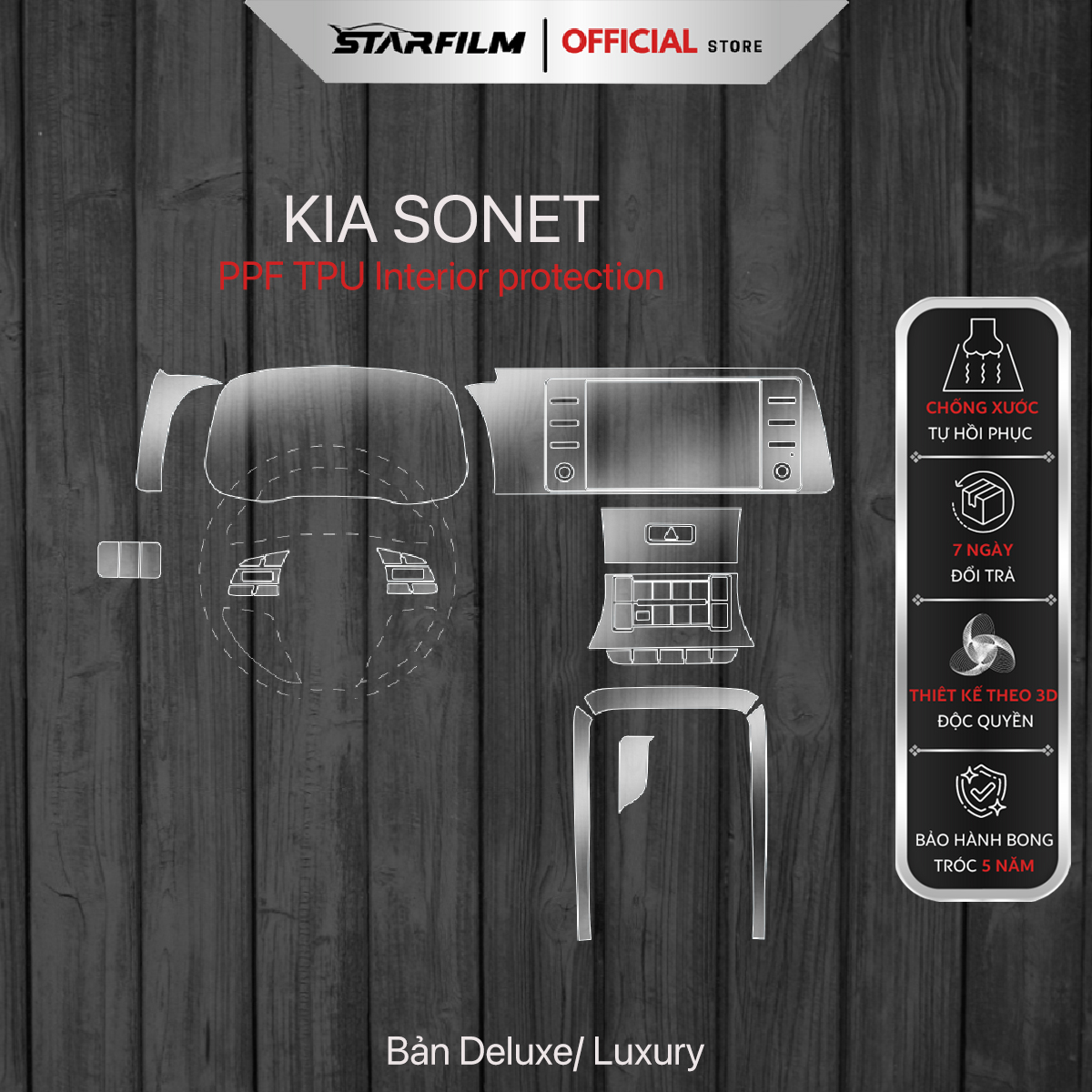 KIA SONET 2022 PPF TPU chống xước tự hồi phục STARFILM