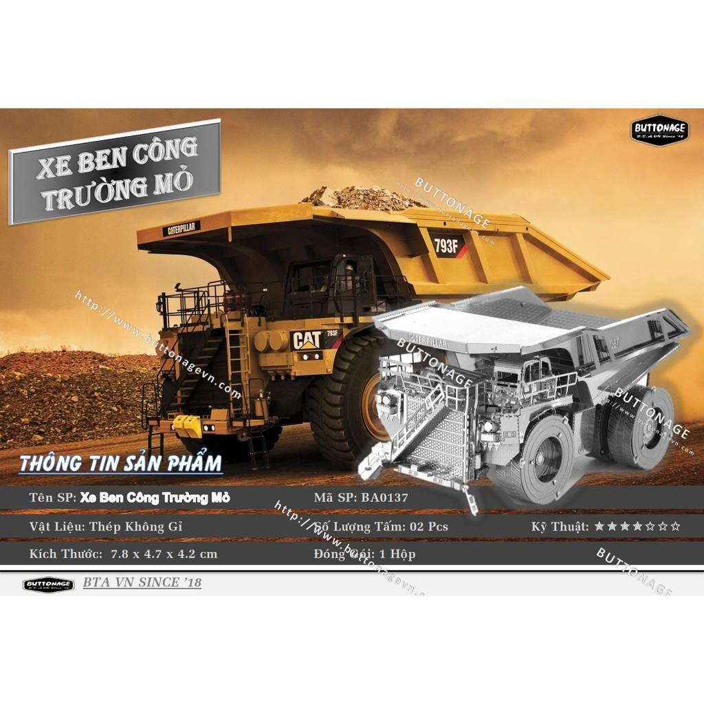 Mô Hình Lắp Ráp 3d Xe Ben Công Trường Mỏ