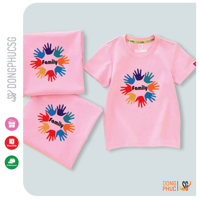 Áo thun gia đình Family Đồng phục gia đình 3/4/5 người giá rẻ Thun cotton dày dặn GD303HM