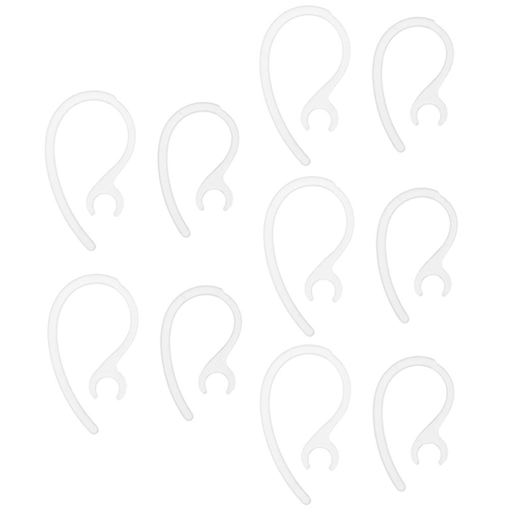 2X 10 Pieces Replacement Earhook Ear Earloop Clip For Headset clear