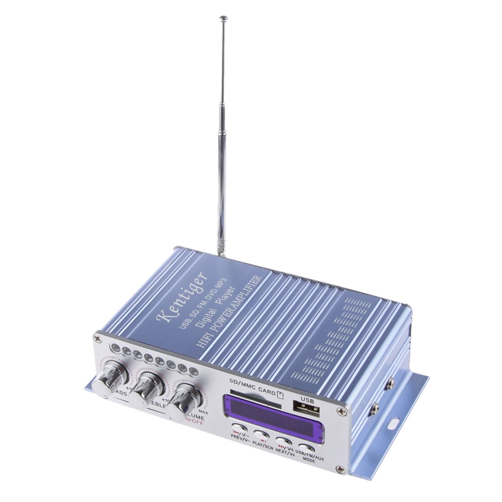 2- HY502 FM MP3 Audio Speaker Car Stereo HiFi Amplifier Player