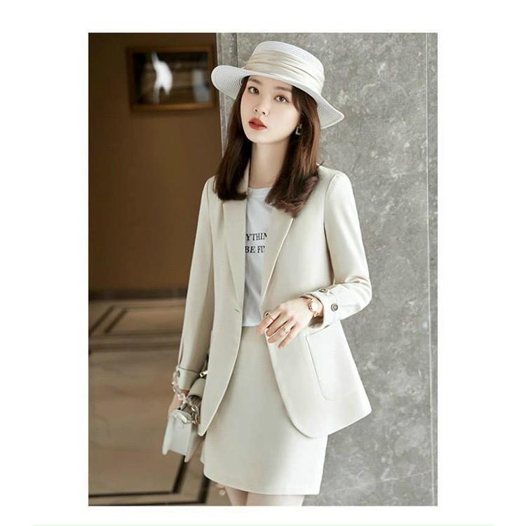 SET NGUYÊN BỘ ÁO VEST KÈM CHÂN VÁY CAO CẤP
