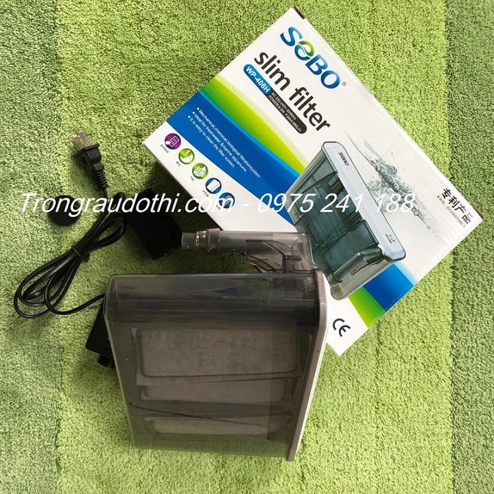 Lọc treo dạng mỏng Sobo WP 408H, 6.8W, phù hợp cho bể cá cảnh dưới 80 lít, chiều dài bể từ 40-60cm