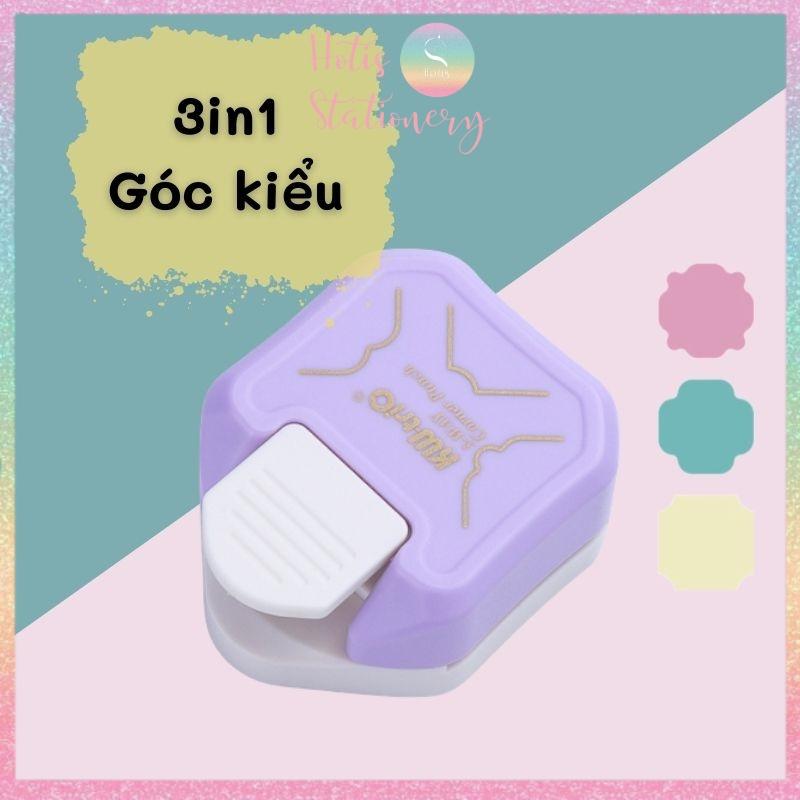 Dụng cụ bấm góc tròn KW-triO 3-Way Corner Punch - Cắt góc thủ công DIY 3in1- Làm thiệp/ danh thiếp/ tag