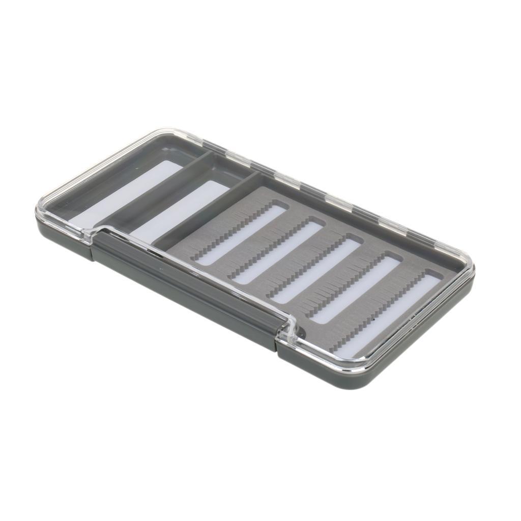 Clear Fly Box Foam Insert Hooks Compartment Fishing Tackle Storage Box