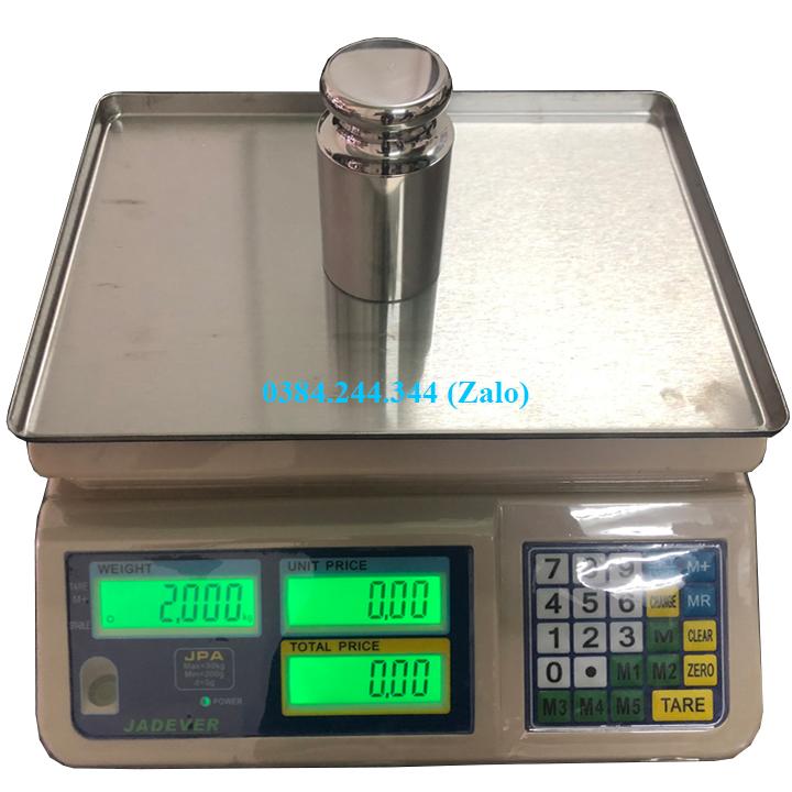 Cân điện tử tính tiền bán hàng cao cấp Jadever JPA mức cân tối đa 30kg, ghi nhớ và gọi nhanh 5 giá bán chính bằng phím