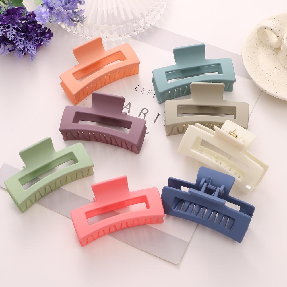 3 cái Kẹp Tóc Hình Chữ Nhật Màu Kẹo Ngọt Phong Cách Hàn Quốc Đơn Giản Cho Nữ