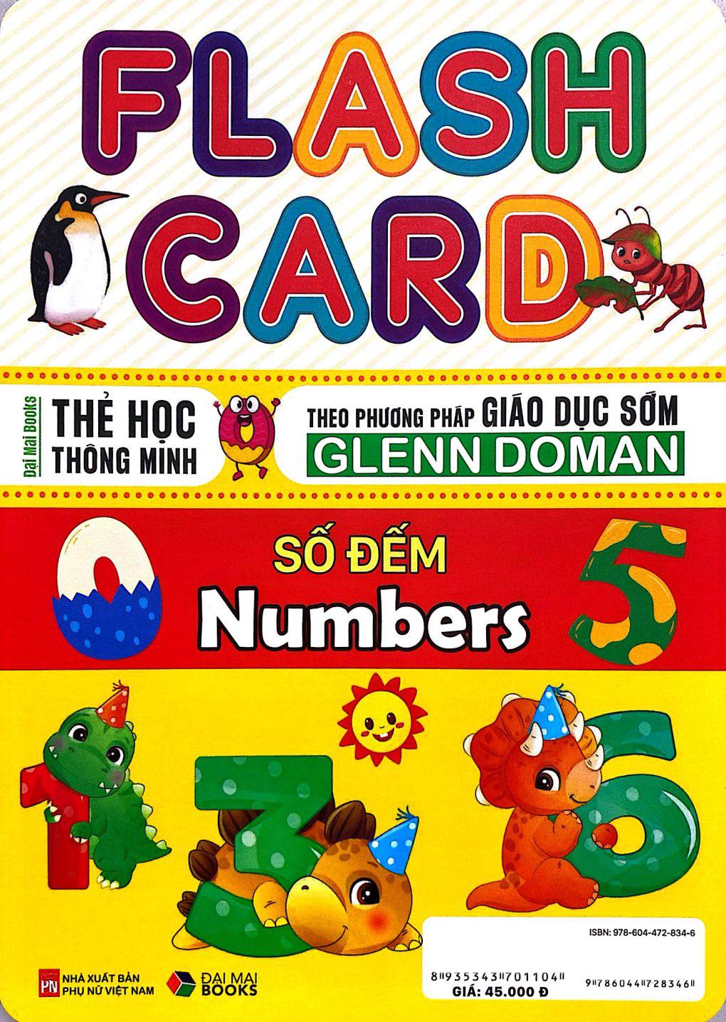 Sách - Flash Card - Thẻ Học Thông Minh Theo Phương Pháp Giáo Dục Sớm Glenn Doman - Số Đếm - Numbers