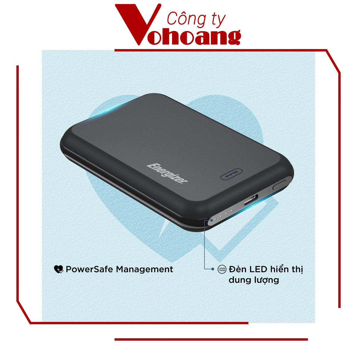 [Mỹ] Sạc dự phòng Energizer QM5000 mini Sạc nam châm từ tính Dung lượng 5000mAh - Hàng chính hãng